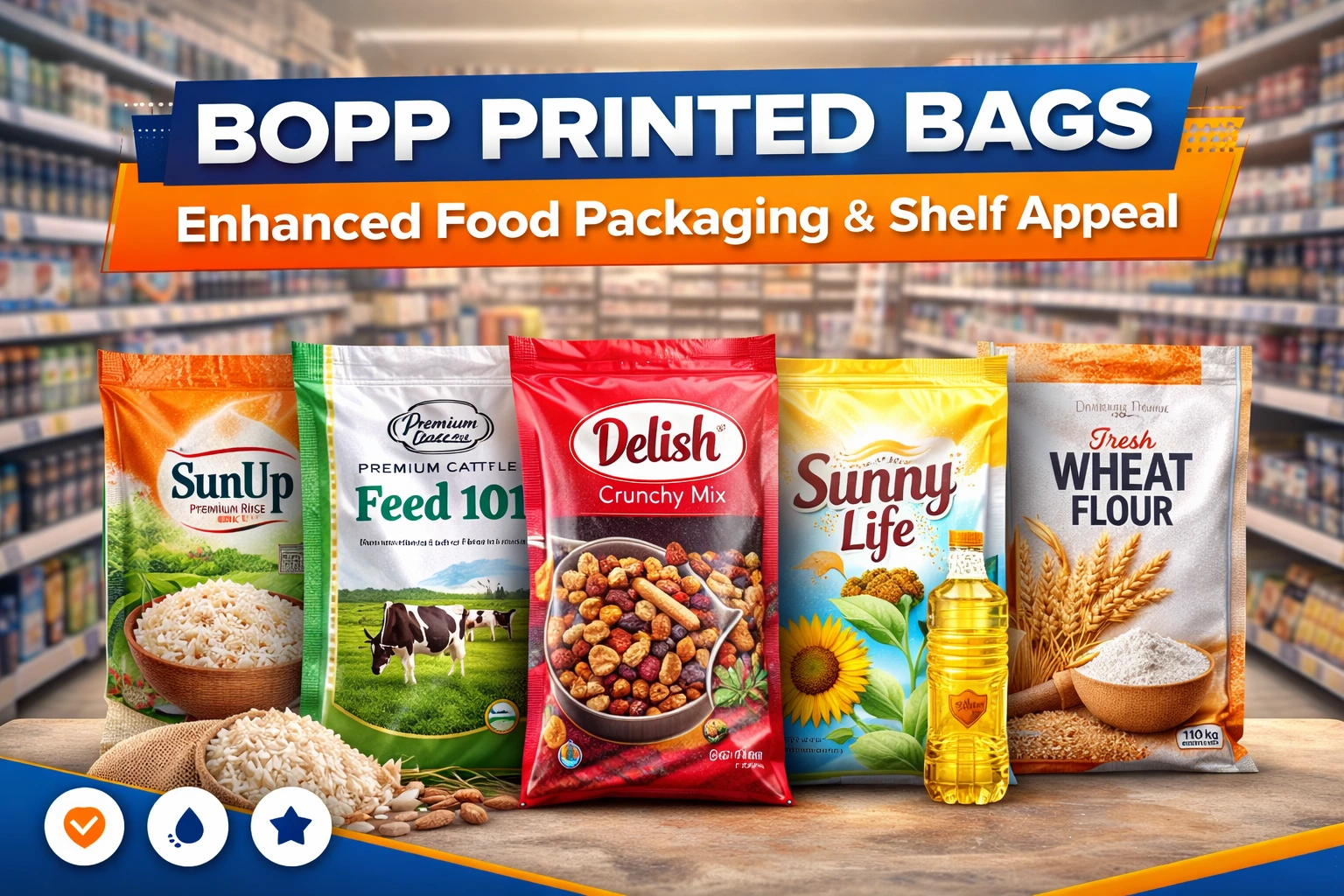 How BOPP Printed Bags Improve Food Packaging & Shelf Appeal