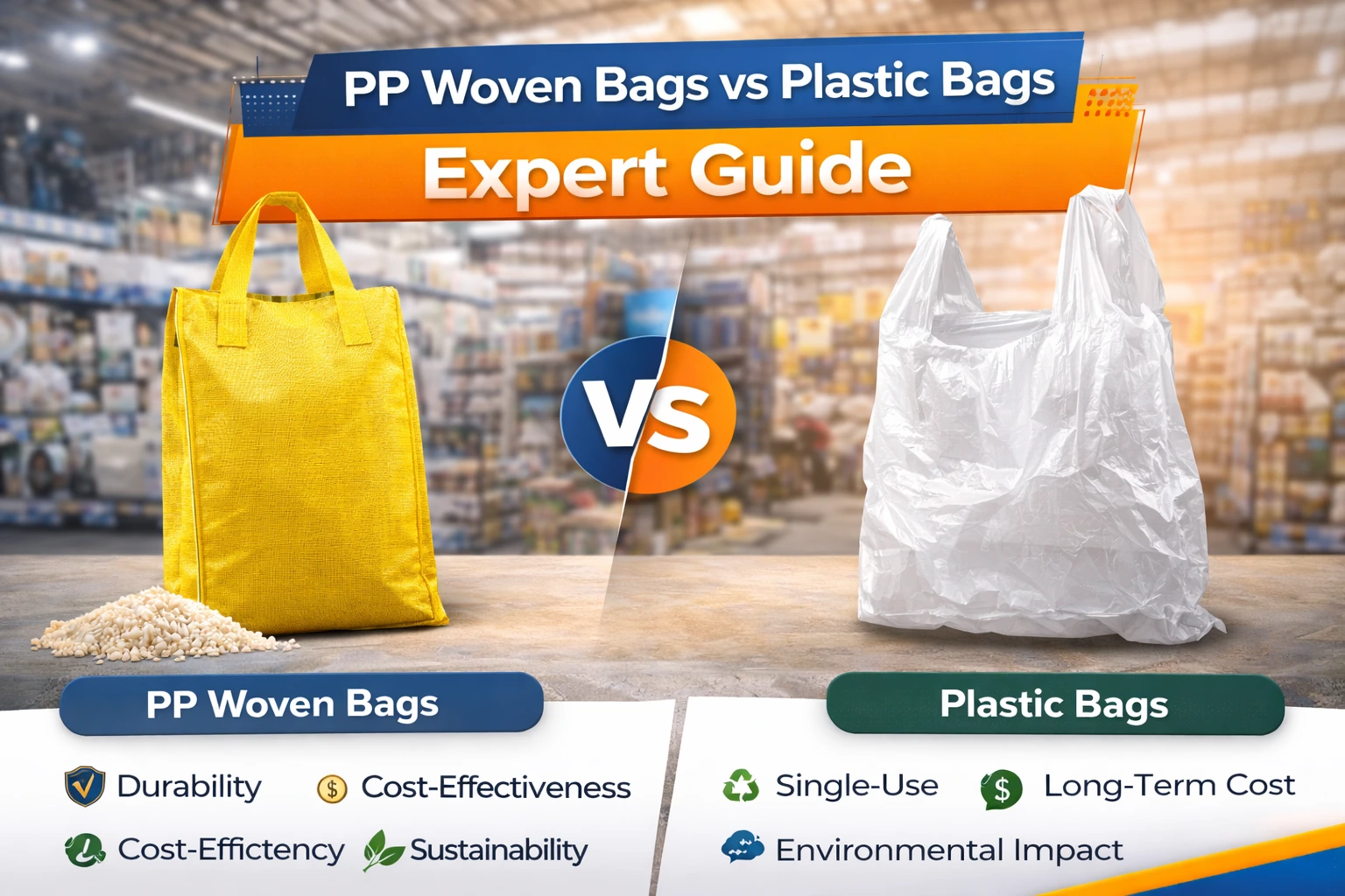 PP Woven Bags vs Plastic Bags Which Is Better for Your Business