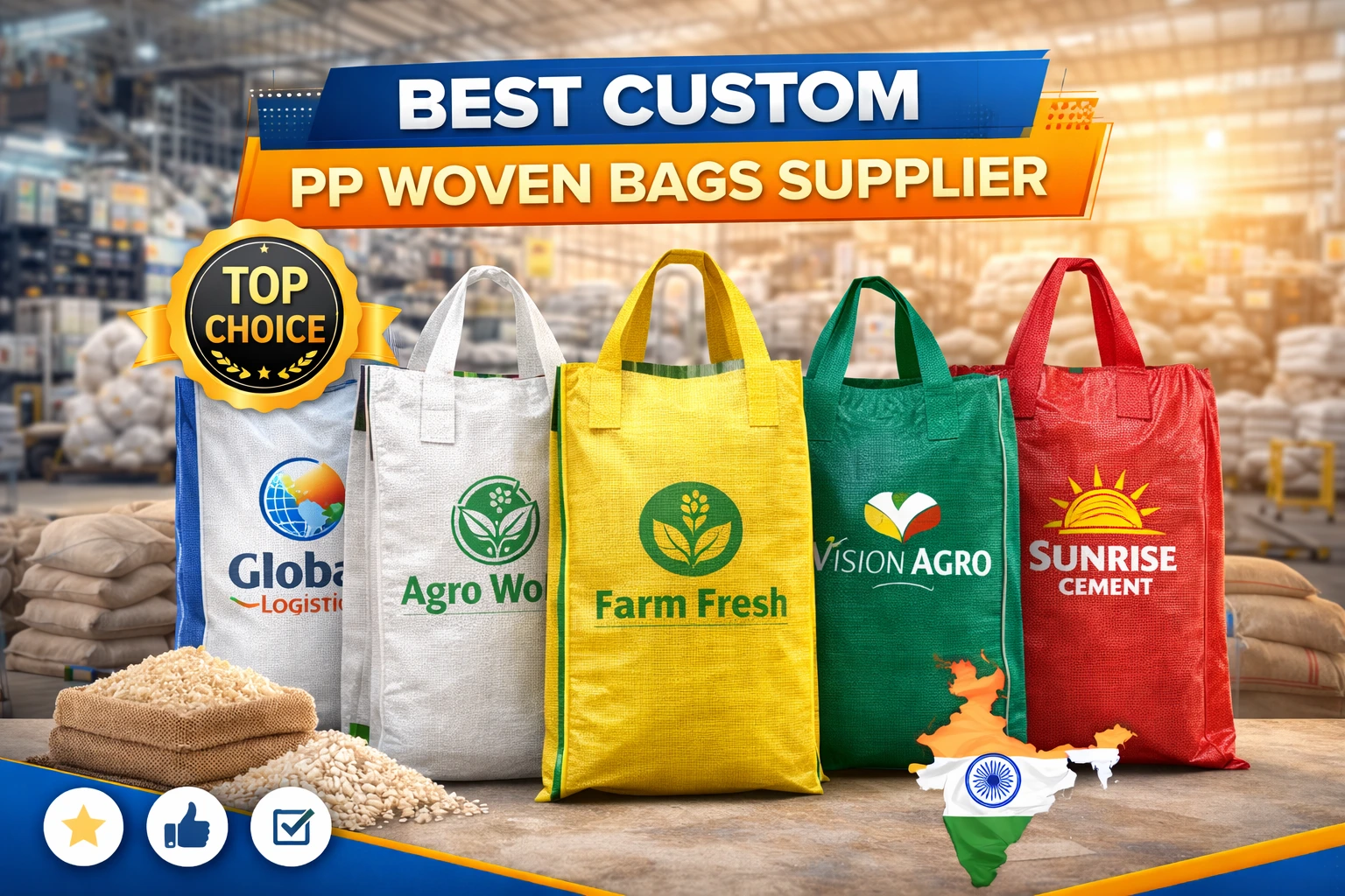 Best Custom PP Woven Bags Supplier in India