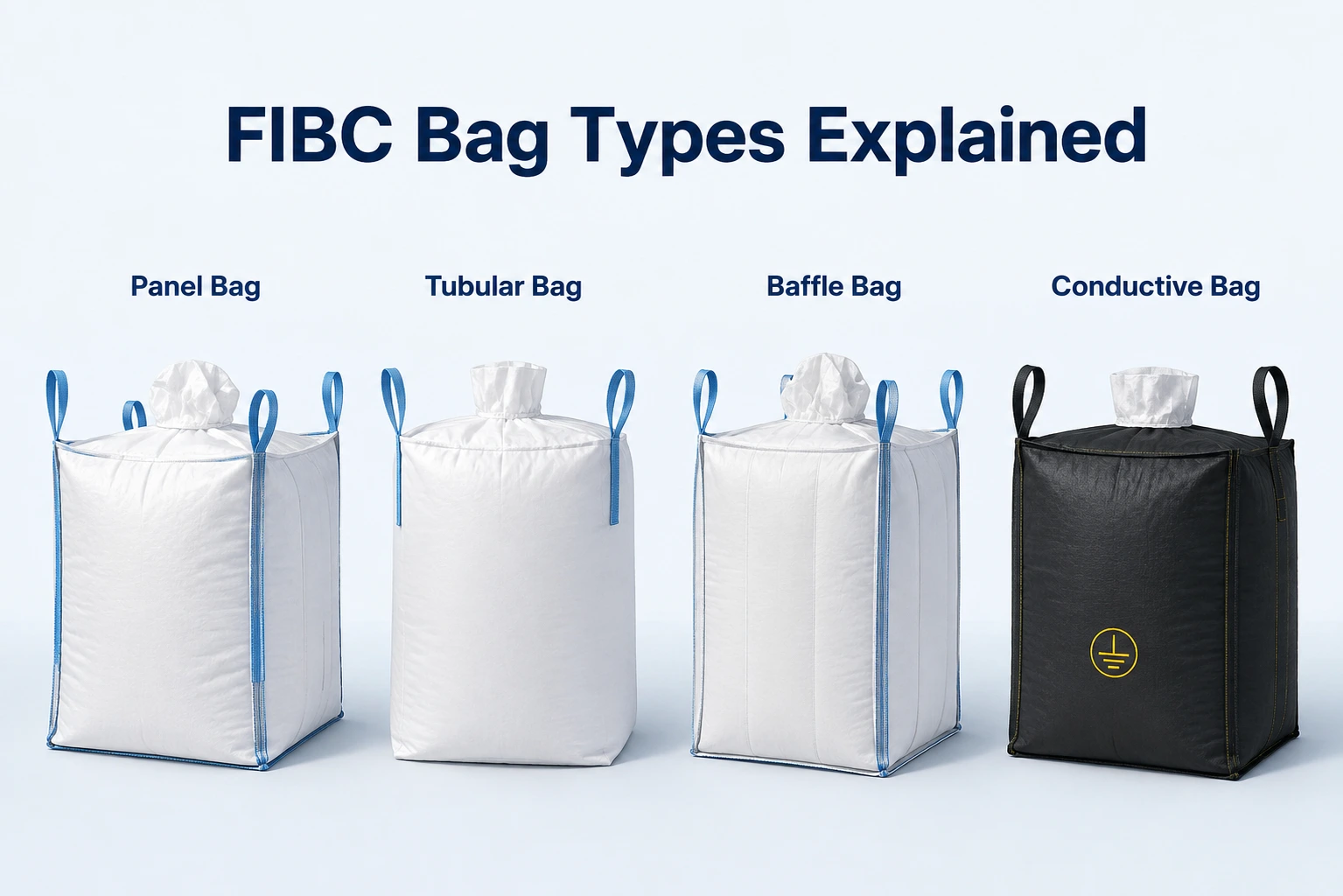 FIBC Bag Types Explained Panel, Tubular, Baffle & Conductive Bags Compared