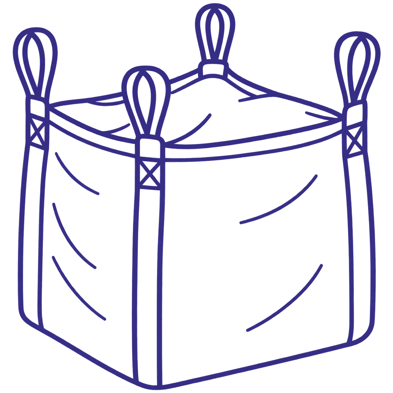 Purple gift box with a bow and wrapped ribbon (illustration).