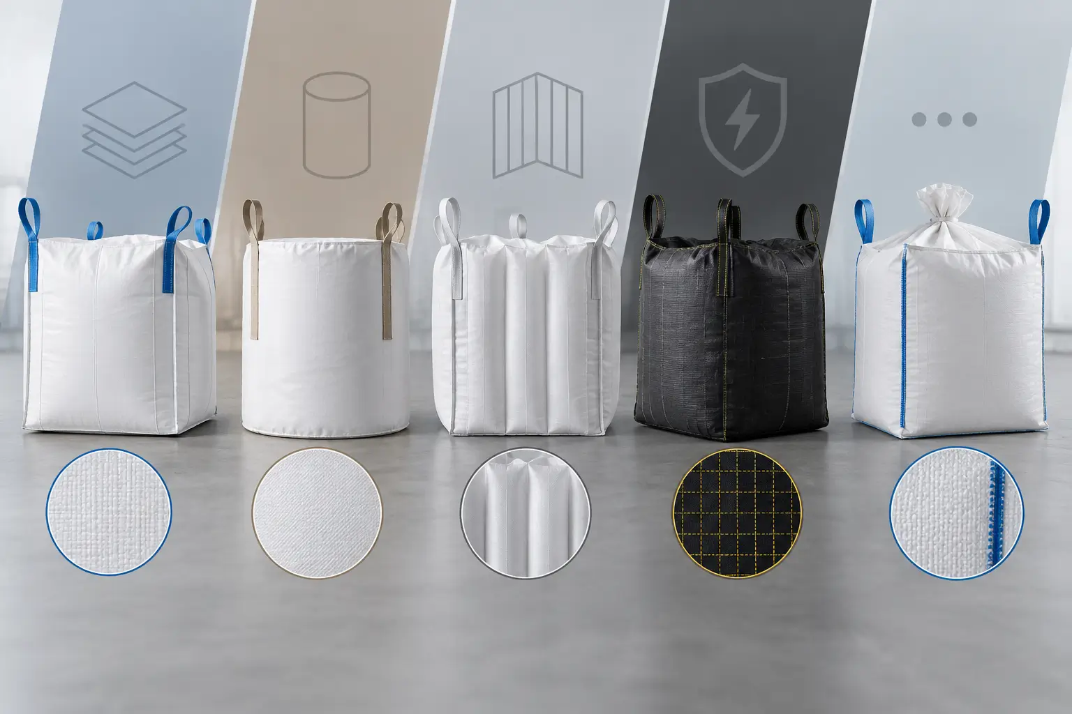 Types of FIBC Bags Explained Panel, Tubular, Baffle, Conductive & More